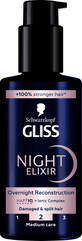 Schwarzkopf GLISS Elixir de nuit pour cheveux ab&#238;m&#233;s et pointes fourchues, 100 ml