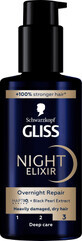 Schwarzkopf GLISS Elixir de nuit pour cheveux tr&#232;s ab&#238;m&#233;s et secs, 100 ml