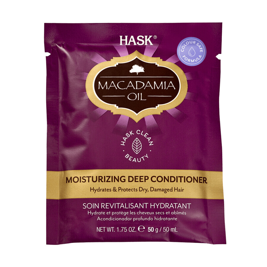 Buy Moisturizing conditioner for dry and dull hair with macadamia oil, 50 ml, Hask Moisturizing conditioner for dry and dull hair with macadamia oil, 50 ml, Hask
