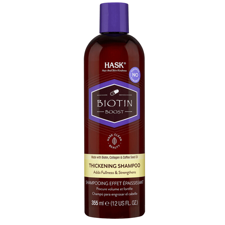 Winkel op Biotine, collageen en koffie shampoo voor volume Biotin Boost, 355 ml, Hask Biotine, collageen en koffie shampoo voor volume Biotin Boost, 355 ml, Hask