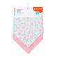 Cotton scarf bib, 2 pieces, Leaves, Babyono