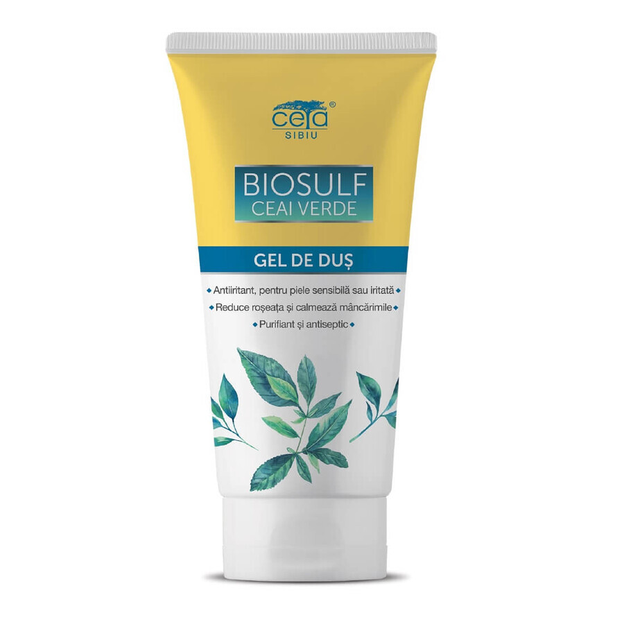 Shower gel with biosulf and green tea, 200 ml, Ceta Sibiu