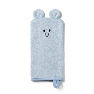 Guante de baño de bambú, Azul, Babyono