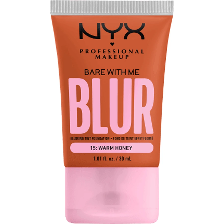 Nyx Professional MAKEUP Foundation Bare With Me Blur Tint 15 Warm Honey, 30 ml
