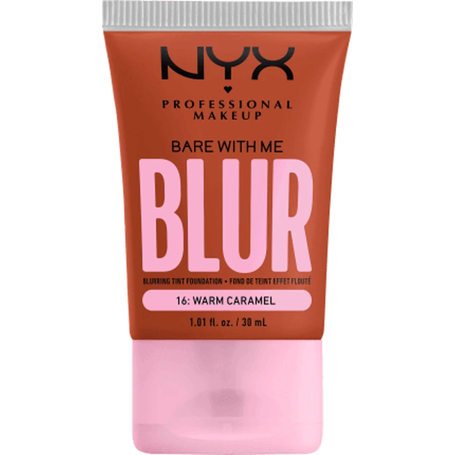 Nyx Professional MAKEUP Foundation Bare With Me Blur Tint 16 Warm Caramel, 30 ml