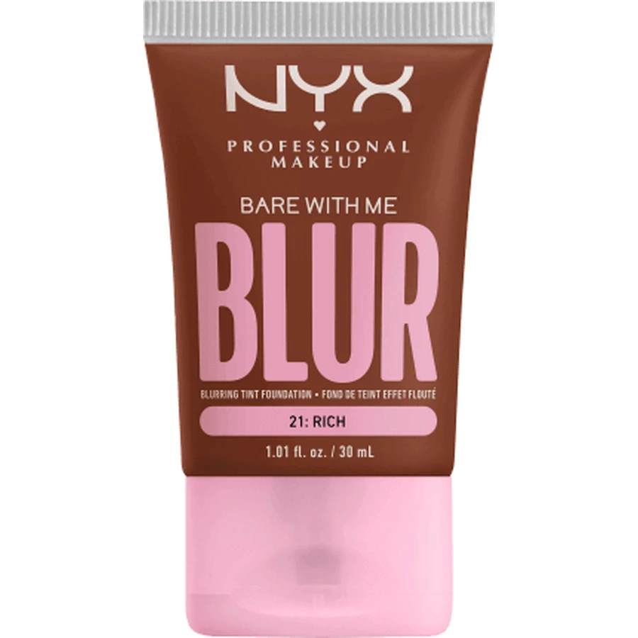Nyx Professional MAKEUP Foundation Bare With Me Blur Tint 21 Rich, 30 ml