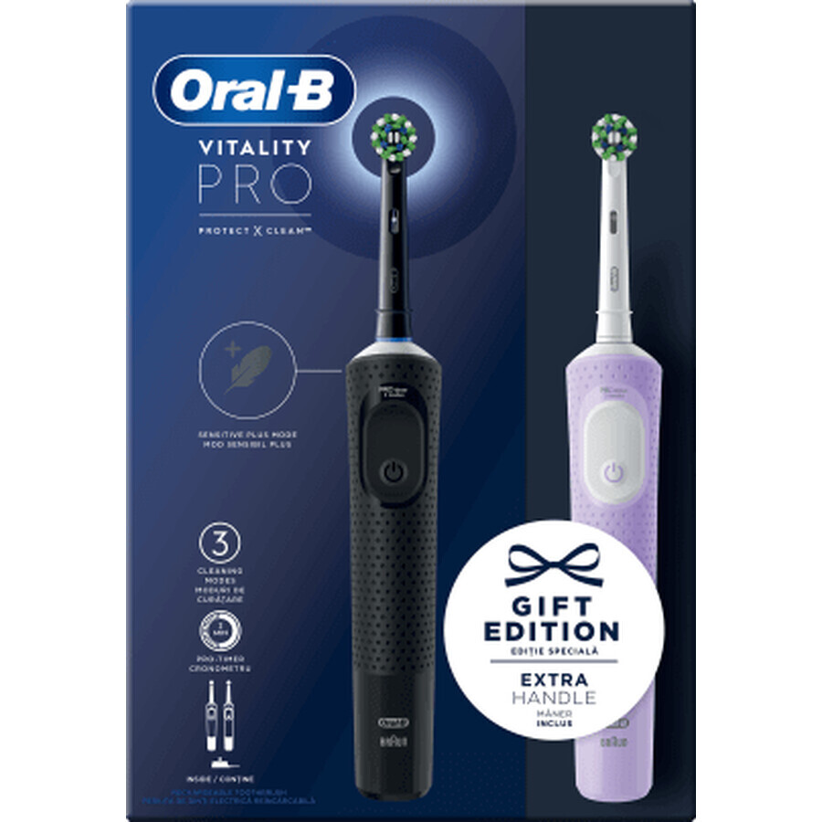Oral-B Vitality PRO Set - 2 elektrische Zahnbürsten, 1 Stück