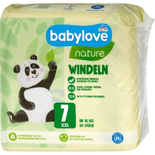 Babylove Natur Windeln Natur Nummer 7, 24 Stk