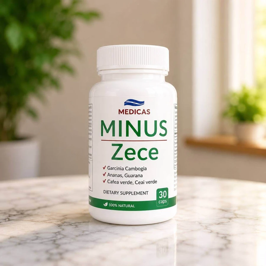 Minus zece (Minus ten) kg dietary supplement for weight loss, 30 capsules, Medicas