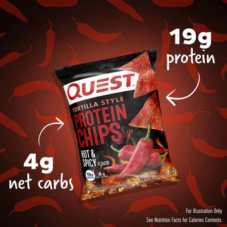 Quest™ Tortilla Style Protein Chips, Chips proteicos con sabor picante 32 g
