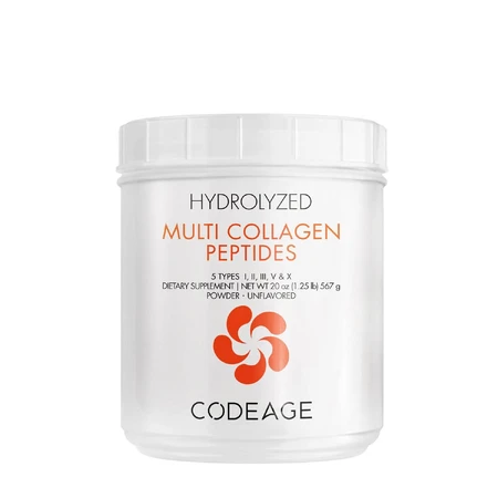 Codeage Gehydrolyseerd Multi Collageen - 5 soorten collageenpeptiden, gehydrolyseerd collageen uit 5 peptidenbronnen, smaakloos, 567 g, GNC