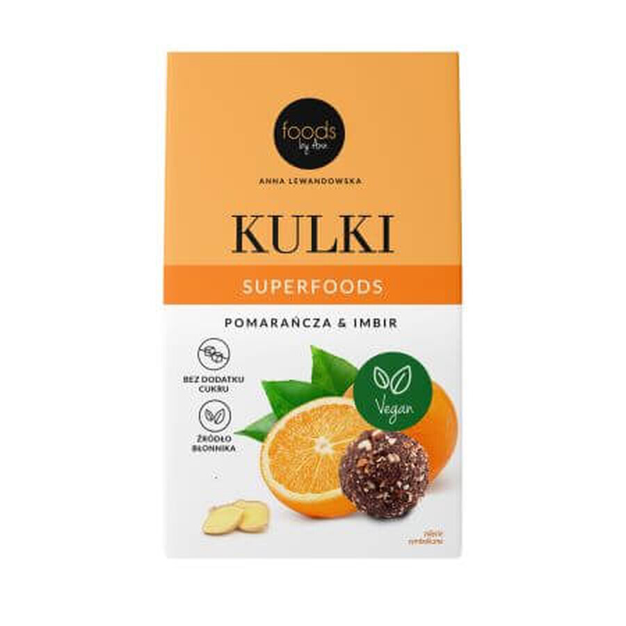 Date balls with orange and ginger, 50g, Foods By Ann