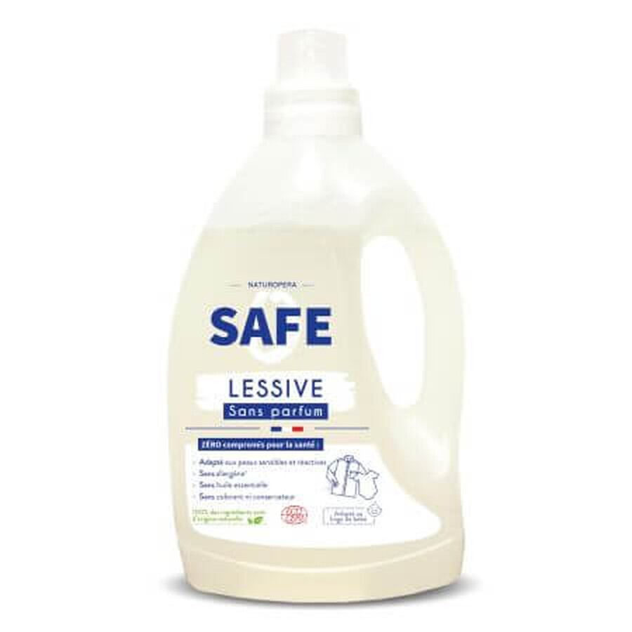 Detergente per bucato biologico senza profumo, 3 litri, sicuro