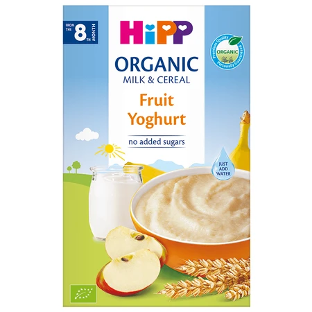 Hipp biologische melk en granen met fruit en yoghurt, 250 g (vanaf 8 maanden)