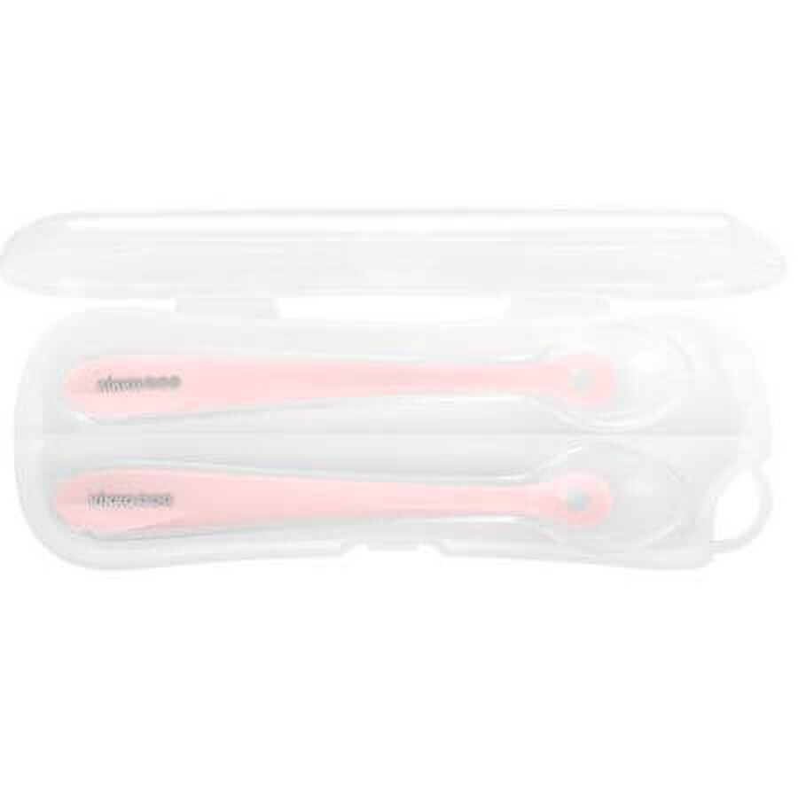 Silikonlöffel, 4 Monate+, Rosa, Kikka Boo