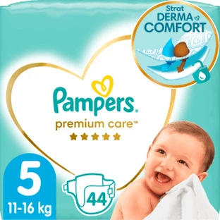 Pampers Premium Care Couche bébé Premium Care numéro 5, 11-16kg, 44 pièces
