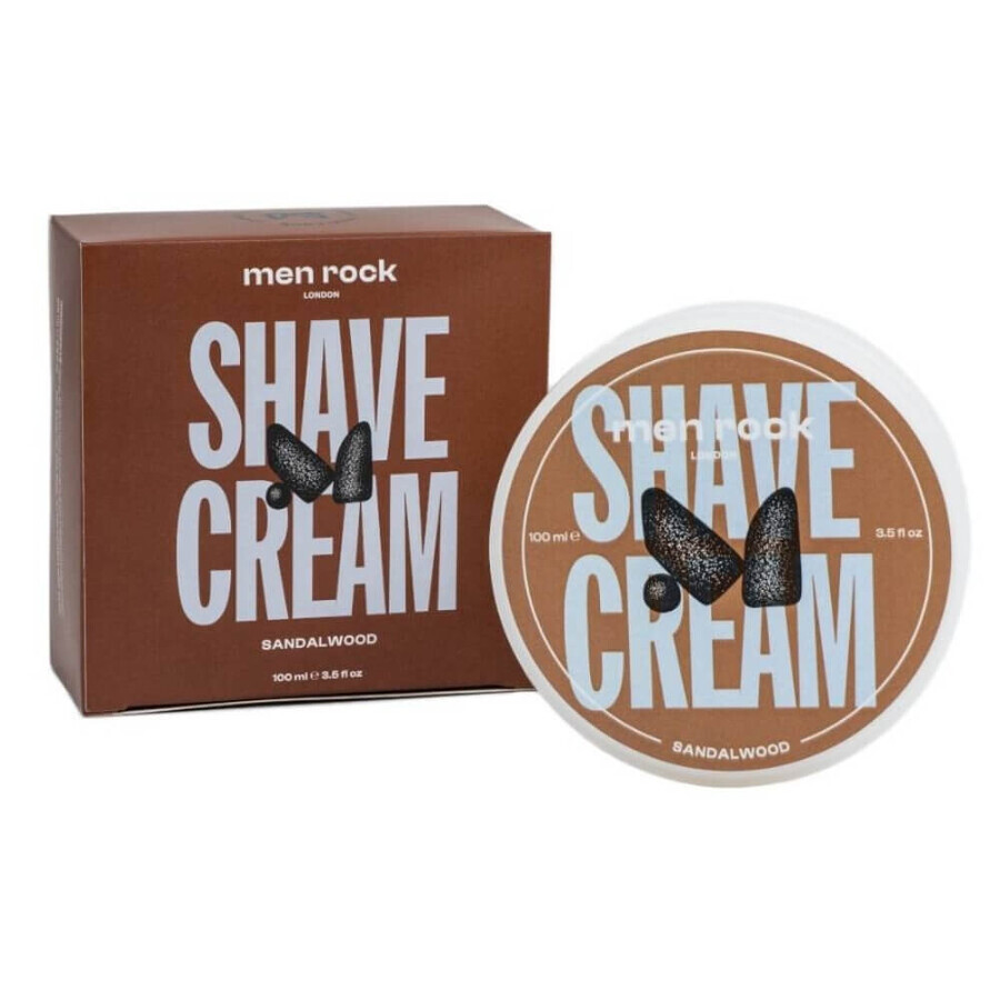 Crema de afeitar al sándalo, 100 g, Men Rock