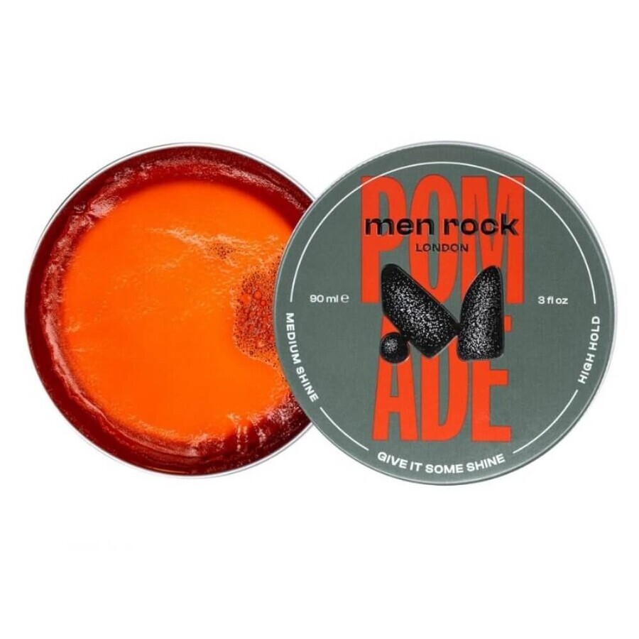 Pomade with strong hold and medium shine, 90 ml, Men Rock