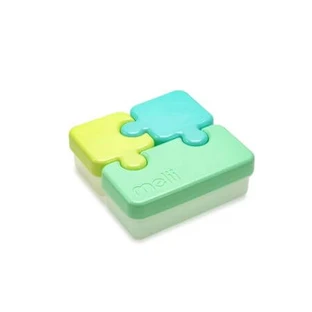 Food container, puzzle pattern, Blue and Green, Honey