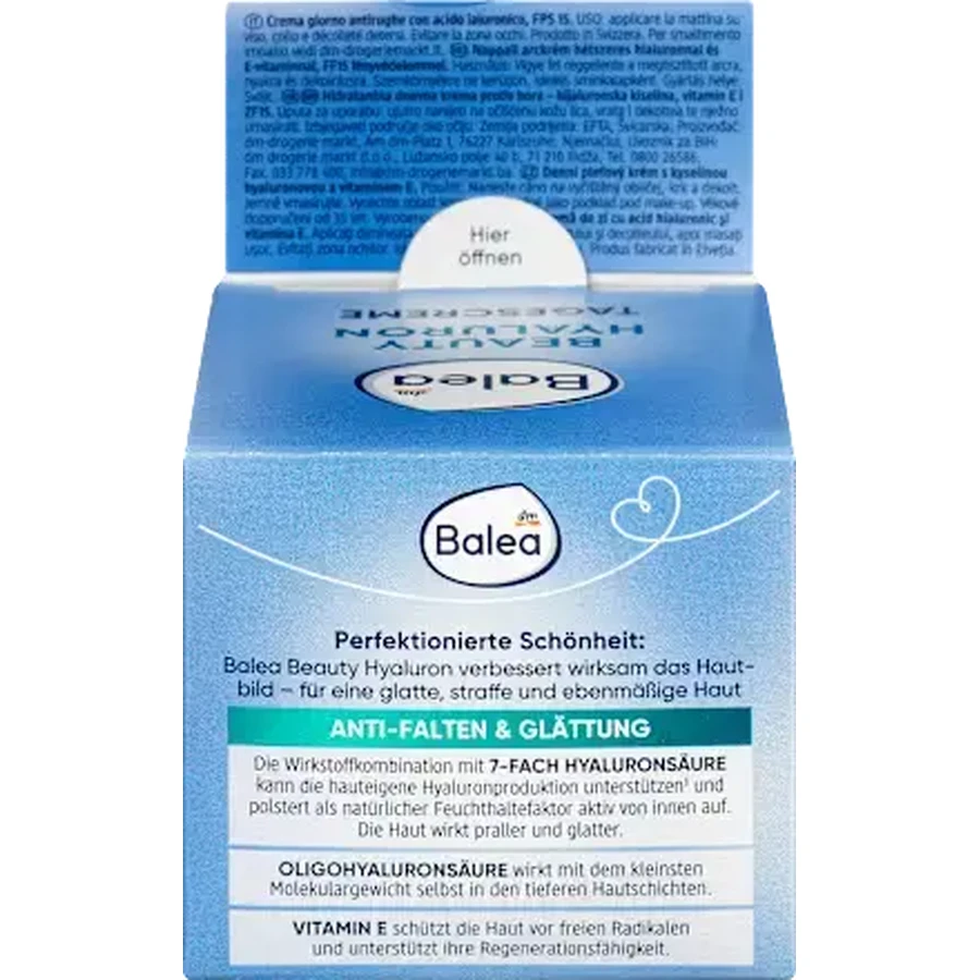 Balea Crema de día hidratante SPF15, 50 ml