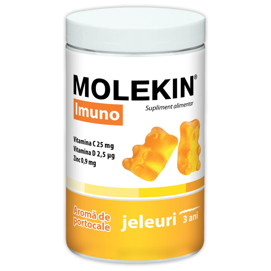 Molekin Imuno per +3 anni, 60 gelatine gommose al gusto di arancia, Zdrovit