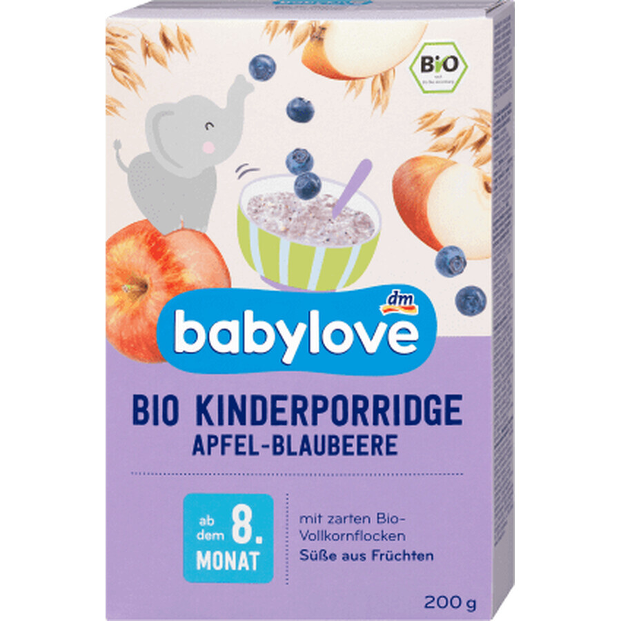 Babylove Papilla con manzanas y arándanos, 200 g