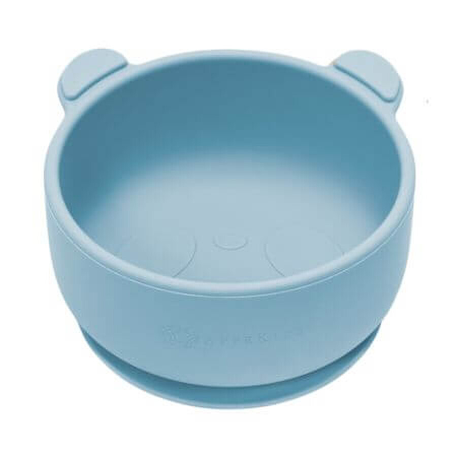 Silikonnapf mit Saugnapf Der kleine Bär, 6 Monate+, Aqua Blau, Appekids