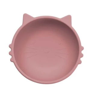 Silicone bowl Kitty I, 6 months+, Old Rose, Appekids