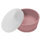 Silicone bowl with suction cup and lid, 6 months+, Old Rose, Appekids