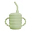 Vaso con pajita de silicona, 6 meses+, Raw Green, Appekids