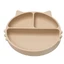 Plato compartimentado de silicona con ventosa Kitty, 6 meses+, Bubble Beige, Appekids