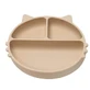 Plato compartimentado de silicona con ventosa Kitty, 6 meses+, Bubble Beige, Appekids