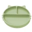 Plato compartimentado de silicona con ventosa Kitty, 6 meses+, Verde crudo, Appekids