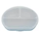 Unterteilter Silikonteller mit Saugnapf und Deckel, 6 Monate+, Aqua Blue, Appekids