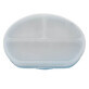 Compartmentalized silicone plate with suction cup and lid, 6 months+, Aqua Blue, Appekids