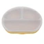 Compartmentalized silicone plate with suction cup and lid, 6 months+, Honey, Appekids