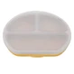 Compartmentalized silicone plate with suction cup and lid, 6 months+, Honey, Appekids