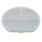 Assiette compartimentée en silicone avec ventouse et couvercle, 6 mois+, Raw Green, Appekids