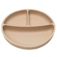 Plato de silicona compartimentado con ventosa, 6 meses+, Bubble Beige, Appekids