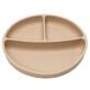 Compartmentalized silicone plate with suction cup, 6 months+, Bubble Beige, Appekids