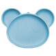 Panda suction cup silicone plate, 6 months+, Aqua Blue, Appekids