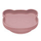 Silicone plate with suction cup The Little Bear, +6 months, Old Rose, Appekids