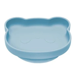 Het kleine beertje siliconen bordje met zuignap, 6 maanden+, Aqua Blauw, Appekids