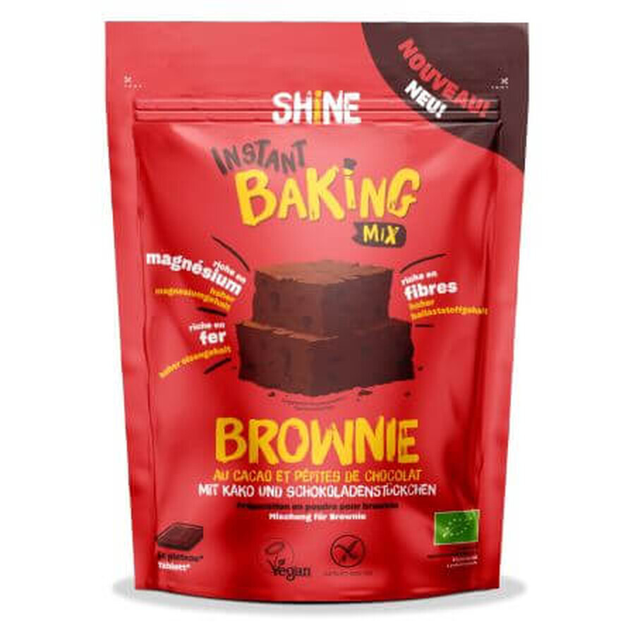Bio-Vormischung für Brownies mit Kakao und Schokoladenstückchen, 350 g, Shine