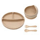 Basic Silicone Diversion Set, 6 months+, Bubble Beige, Appekids