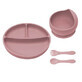 Basic Silicone Diversion Set, 6 months+, Old Rose, Appekids