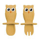Owl Silicone Cutlery Set, 6 months+, Honey, Appekids
