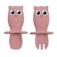 Gufo Set di tacchi in silicone, 6 mesi+, Old Rose, Appekids