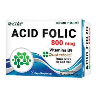 Folic Acid Quatrefolic, 800mcg, 30 capsules, Cosmopharm