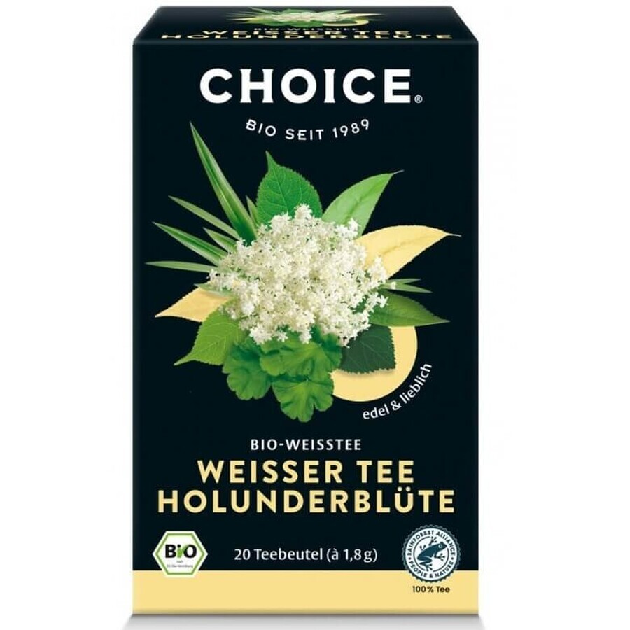Keuze biologische witte thee met vlierbloesem, 20 builtjes, Yogi Tea